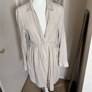 Joie Beige Knot-Front Dress